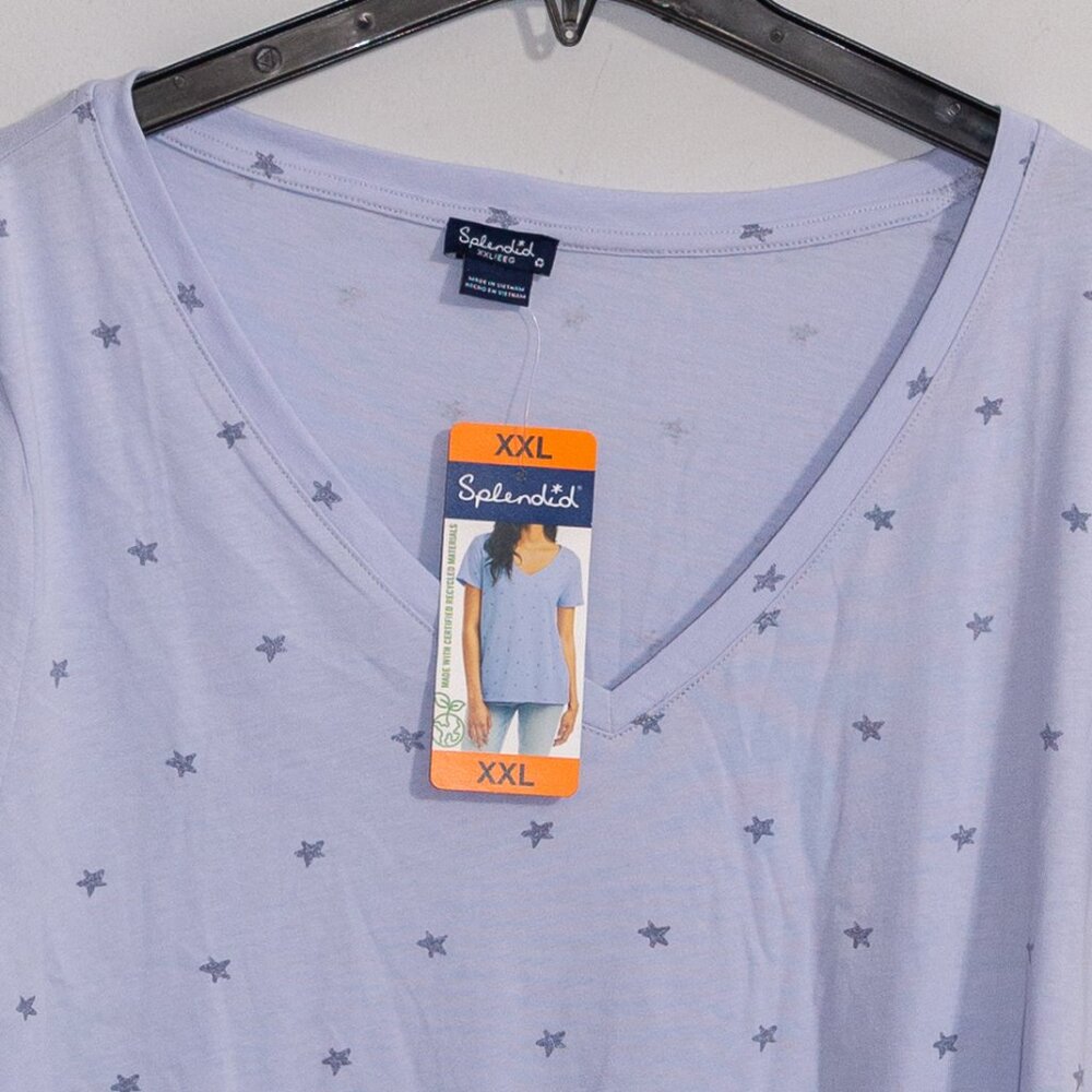 Splendid Women's Short Sleeve V-Neck T-Shirt‎